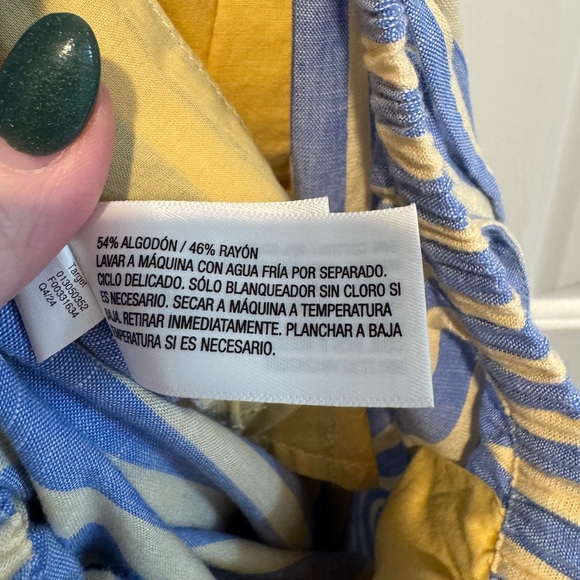 Universal Thread Blue and Yellow Striped Skirt Size S - Picture 8 of 13